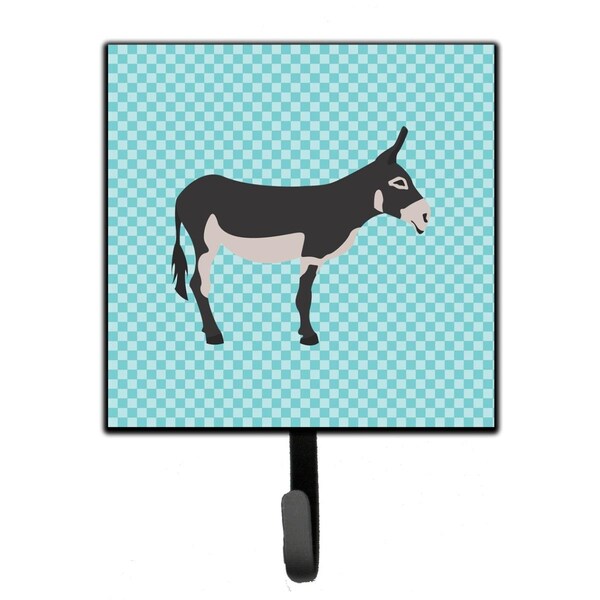 Jensendistributionservices American Mammoth Jack Donkey Blue Check Leash or Key Holder MI1717089 - main